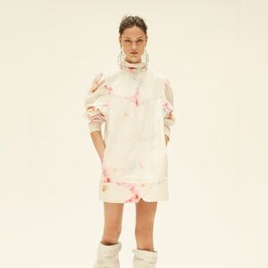Isabel Marant Ervalia tie-dye denim mini dress, Size 36